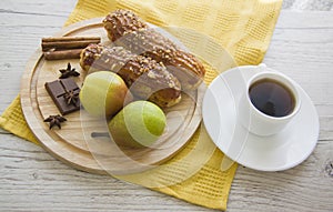 Creampuffs and fruits