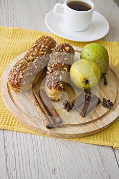 Creampuffs and fruits