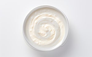 Creamy Bowl of Yogurt, Top View