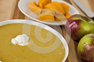 Creamy butternut squash and apple soup