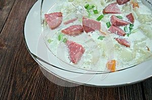 Creamy Cabbage Kielbasa Soup