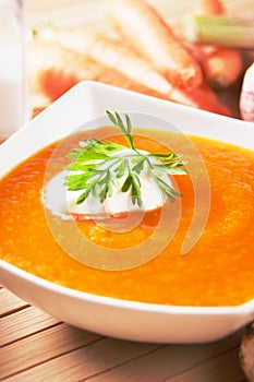 Creamy carrot soup