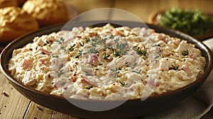 Creamy chicken dish with herbs