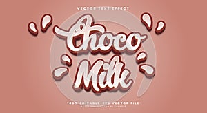 Creamy Choco milk editable text effect Template