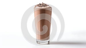 Creamy chocolate milkshake in a classic glass