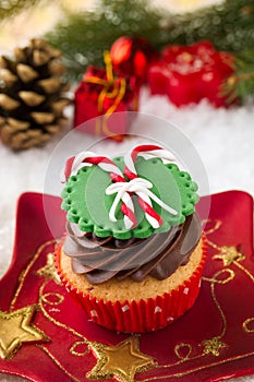 Creamy Christmas cupcake