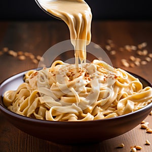 Creamy And Crunchy Pasta With Peanut Butter Sauce photo