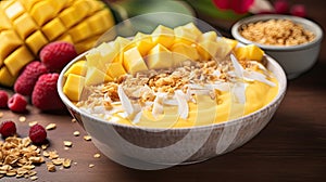 creamy dessert mango fruit