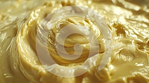 Creamy, melted butter mixture, close-up