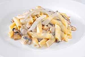 Creamy mushroom penne