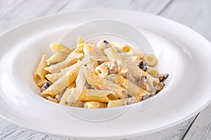 Creamy mushroom penne