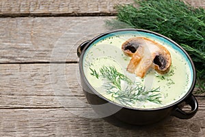 Creamy mushroom soup