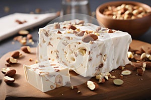 Creamy Nutty nougat. Generate Ai