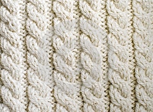 Creamy off-white wool knitwork