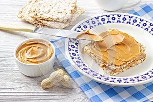 Creamy peanut butter. Paste in bowl and sandwich.