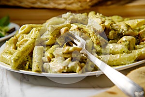 Creamy Pesto Penne Pasta