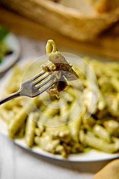 Creamy Pesto Penne Pasta