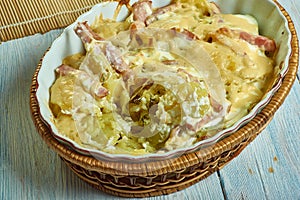 Creamy Potato, Bacon  Brie Tartiflette