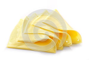 Creamy processed cheese slices