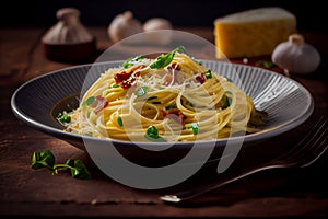 Creamy Savory Goodness of Spaghetti Carbonara Food Photography