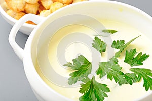 Creamy soup photo