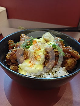 Creamy and tangy fried chicken nanban ricebowl