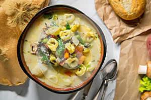 Creamy Tortellini Wild Rice Soup