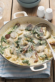 Creamy Tuscan chicken with sun dried tomatoes, spinach and parmesan