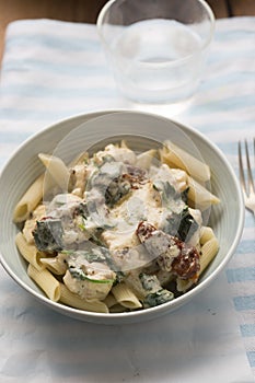 Creamy Tuscan chicken with sun dried tomatoes, spinach and parmesan