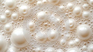 Creamy White Bubbles Texture Background