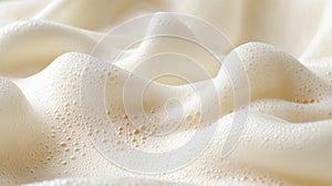 Creamy White Foam Texture with Bubbles