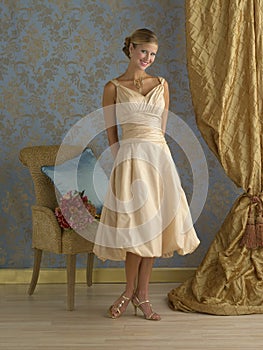 Creamy Yellow Evening dress