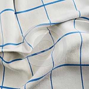 Creased tablecloth cloth