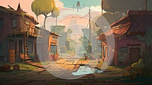 Create 2d Animation Background Inspired By Rick And Morty\'s Artist Nick Bear
