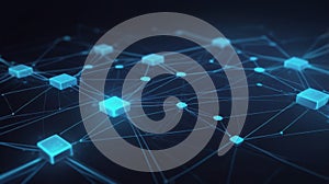 Create an abstract background featuring a network of interconnected digital grids