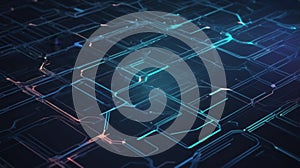 Create an abstract background featuring a network of interconnected digital grids