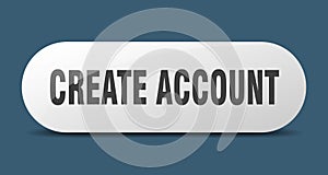 create account button. create account sign. key. push button.