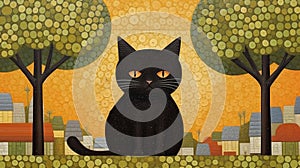 Create Art In Lowell Herrero Cat Style photo
