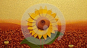 Create Art In Lowell Herrero Sunflowers Style photo