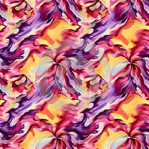 Create beautiful art value with seamless patterns, tie-dyed fabric, bartique. Ai generated.