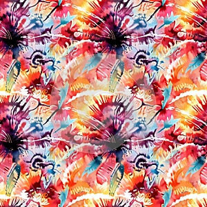 Create beautiful art value with seamless patterns, tie-dyed fabric, bartique. Ai generated.