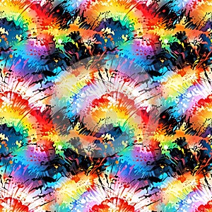 Create beautiful works of art with seamless tie-dye, bartik patterns. Ai generated.