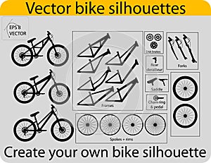 Create bike silhouettes