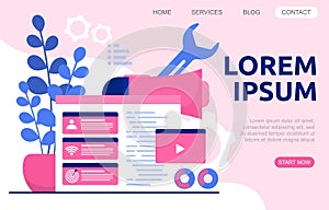 Create Build Website Design Web Page Project Development Illustration