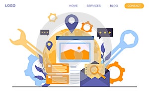 Create Build Website Design Web Page Project Development Illustration