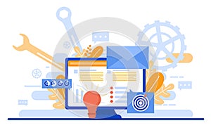 Create Build Website Design Web Page Project Development Illustration