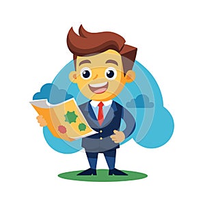 Create a Cheerful Vibrant Meteorologist Character photo