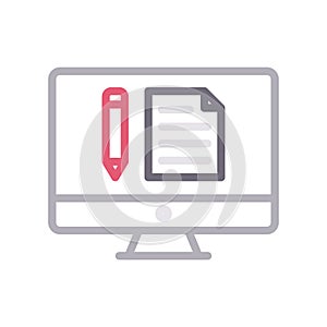 Create colour line vector icon