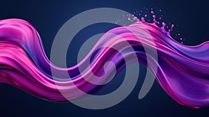 Create eyecatching visuals with dynamic liquid splashes in various colors for advertising. 3D render on black background