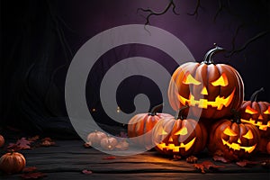Create a festive Happy Halloween banner design with vibrant colors